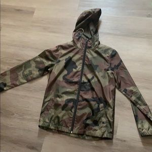 Hooded Camo Windbreaker